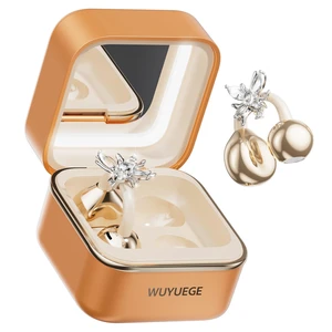 Clip On Earbuds with Detachable Butterfly Earrings & LED Makeup Mirror Case, Wireless Earbuds Bluetooth 6.0, Air Conduction Headphones, Lightweight for Travel Work Daily Use,Great Gift Choice Clip On Earbuds with Detachable Butterfly Earrings & LED Makeup Mirror Case, Wireless Earbuds Bluetooth 6.0, Air Conduction Headphones, Lightweight for Travel Work Daily Use,Great Gift Choice