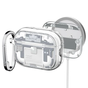 Ultra Hybrid MagFit Case Designed for AirPods Pro 3 Case (2025) MagSafe Charging Compatible, Magnets Embedded, DDP Printing with Included Carabiner - Zero One White Ultra Hybrid MagFit Case Designed for AirPods Pro 3 Case (2025) MagSafe Charging Compatible, Magnets Embedded, DDP Printing with Included Carabiner - Zero One White