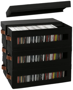 6 Packs CD Storage Box with Visible Window, Stackable CD Case Holder with Dustproof Lid and Handles, Holds Up to 222 CDs in Full Jewel Cases-15.75 x 6.10 x 5.31 Inches-Black 6 Packs CD Storage Box with Visible Window, Stackable CD Case Holder with Dustproof Lid and Handles, Holds Up to 222 CDs in Full Jewel Cases-15.75 x 6.10 x 5.31 Inches-Black