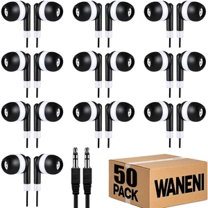 Wholesale Bulk Earbuds Headphones 50 Pack Class Set for School Classroom Students Kids Children Toddler Boys Girls Teen Adults(Black,50 Pack) Wholesale Bulk Earbuds Headphones 50 Pack Class Set for School Classroom Students Kids Children Toddler Boys Girls Teen Adults(Black,50 Pack)