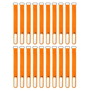 Cinch-Straps - 8" 18-Pack (Orange) Features Buckle and Label for Cord Identification, Reusable Multi-Purpose Securing Cable Straps, Cord Wrap, Cord Organizers Cinch-Straps - 8" 18-Pack (Orange) Features Buckle and Label for Cord Identification, Reusable Multi-Purpose Securing Cable Straps, Cord Wrap, Cord Organizers