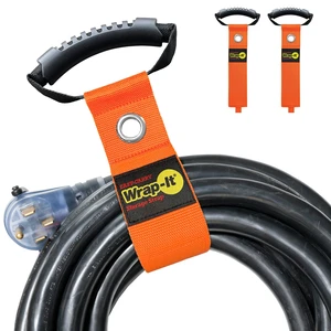 Easy-Carry Straps - 22 (2-Pack) Blaze Orange with Grommet Extension Cord Storage Holders and Carrying Straps for Garden Hose Storage Easy-Carry Straps - 22 (2-Pack) Blaze Orange with Grommet Extension Cord Storage Holders and Carrying Straps for Garden Hose Storage