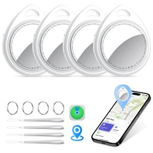 Air Tracker Tags-4 Pack Work with Apple Find My (iOS Only) 100dB Sound 5.3 Smart Bluetooth Tracker, Smart Tag with Keychain/Lanyard, Item Finder for Luggage/Key/Suitcase, Replaceable Battery White Air Tracker Tags-4 Pack Work with Apple Find My (iOS Only) 100dB Sound 5.3 Smart Bluetooth Tracker, Smart Tag with Keychain/Lanyard, Item Finder for Luggage/Key/Suitcase, Replaceable Battery White