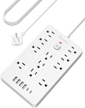 6FT Flat Plug Surge Protector Power Strip with 11 Outlets&6 USB Ports 6FT Flat Plug Extension Cord Power Strip with 11 Outlets(1850W/15A/14AWG) &6 USB Ports(2 USB C),Wall Mount, ETL 6FT Flat Plug Surge Protector Power Strip with 11 Outlets&6 USB Ports 6FT Flat Plug Extension Cord Power Strip with 11 Outlets(1850W/15A/14AWG) &6 USB Ports(2 USB C),Wall Mount, ETL