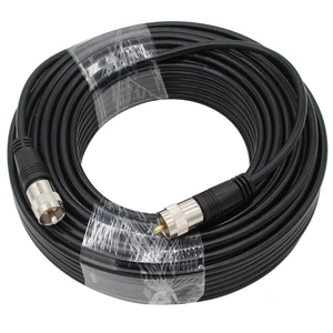 RG8X Coaxial Cable 100ft, UHF PL259 Male to Male Coax Connector for HAM Radio, Antenna Analyzer RG8X Coaxial Cable 100ft, UHF PL259 Male to Male Coax Connector for HAM Radio, Antenna Analyzer