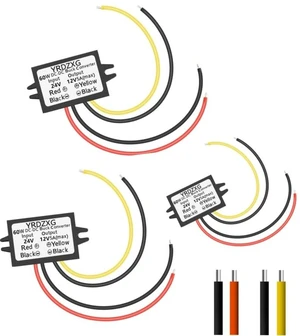 (3Pac) DC-DC 24V to 12V 5A 60W Buck Converter Power Regulator, Buck Converter, for Golf Carts, Cars, Trucks, LED Vehicle Display Vehicles (3Pac) DC-DC 24V to 12V 5A 60W Buck Converter Power Regulator, Buck Converter, for Golf Carts, Cars, Trucks, LED Vehicle Display Vehicles
