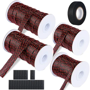 132 ft Expandable Braided Cable Sleeve Wire Loom PET Wire SleevingWrap Management Mesh for Audio Video and Other Home Device Cable Automotive Wire - (1/2 Inch, 1/4 Inch, 3/8 Inch,3/4 Inch, Red) 132 ft Expandable Braided Cable Sleeve Wire Loom PET Wire SleevingWrap Management Mesh for Audio Video and Other Home Device Cable Automotive Wire - (1/2 Inch, 1/4 Inch, 3/8 Inch,3/4 Inch, Red)