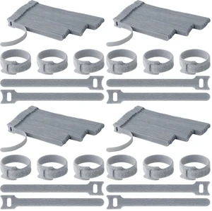 60pcs Fastening Microfiber Cloth Cable Ties Wire Management (6/7/8 Inch, Grey) (Pack of 4) 60pcs Fastening Microfiber Cloth Cable Ties Wire Management (6/7/8 Inch, Grey) (Pack of 4)
