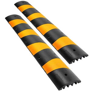 VEVOR 2Pcs 6FT Rubber Speed Bumps for Road- Heavy Duty Speed Bump for Driveway,72.4'' x 12'' x 2.4'' Modular Traffic Hump, Cable Protector Ramps, Floor Cord Covers for Asphalt, Concrete, Gravel VEVOR 2Pcs 6FT Rubber Speed Bumps for Road- Heavy Duty Speed Bump for Driveway,72.4'' x 12'' x 2.4'' Modular Traffic Hump, Cable Protector Ramps, Floor Cord Covers for Asphalt, Concrete, Gravel