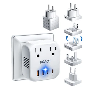 Upgraded 2000W 220V to 110V Voltage Converter US to Europe for Hair Dryers 6 in 1 Converter for European Travel with 2 PD/QC, Power Converter Adapter Combo with UK/AU/US/European Travel Plug Adapter Upgraded 2000W 220V to 110V Voltage Converter US to Europe for Hair Dryers 6 in 1 Converter for European Travel with 2 PD/QC, Power Converter Adapter Combo with UK/AU/US/European Travel Plug Adapter