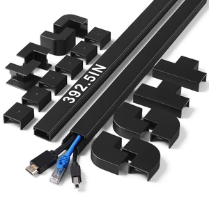 392.5in Wire Covers for Cords Kit-Black Cord Cover Wall, Wire Hiders for TV on Wall, TV Cable Hider Wall Kit for Wire Cover, Cord Hider Wall Mounted TV, Cord Concealer, 25 x L15.7 W 0.95H 0.55in 392.5in Wire Covers for Cords Kit-Black Cord Cover Wall, Wire Hiders for TV on Wall, TV Cable Hider Wall Kit for Wire Cover, Cord Hider Wall Mounted TV, Cord Concealer, 25 x L15.7 W 0.95H 0.55in