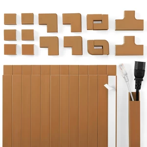 Wire Covers for Cords Kit-392.5in Wire Hiders for TV on Wall, Cord Cover Wall, Cord Hider Wall Mounted TV, TV Cable Hider Wall Kit for Wire Cover, Cord Concealer, 25 x L15.7 W 0.95H 0.55in, Brown Wire Covers for Cords Kit-392.5in Wire Hiders for TV on Wall, Cord Cover Wall, Cord Hider Wall Mounted TV, TV Cable Hider Wall Kit for Wire Cover, Cord Concealer, 25 x L15.7 W 0.95H 0.55in, Brown