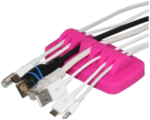 Heaviest Cable Organizer on the Market! Compact and Weighted Desktop Cord Holder for Desk and Nightstand, Eco-Friendly Silicone, No Bad Smell, Bundled with 4 Reusable Cable Ties! (Fuscia Pink) Heaviest Cable Organizer on the Market! Compact and Weighted Desktop Cord Holder for Desk and Nightstand, Eco-Friendly Silicone, No Bad Smell, Bundled with 4 Reusable Cable Ties! (Fuscia Pink)
