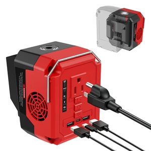 260W Compact Power Inverter, Replacement for Milwaukee M18 TOP-Off Inverter DC 18V to AC 110V Power Station, 1 AC Outlet, 2 USB-A, 1 Type-C & LED Light for Camping Outdoor Emergency 260W Compact Power Inverter, Replacement for Milwaukee M18 TOP-Off Inverter DC 18V to AC 110V Power Station, 1 AC Outlet, 2 USB-A, 1 Type-C & LED Light for Camping Outdoor Emergency