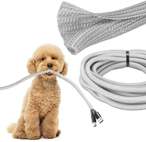 26 Feet Cable Management Sleeve -Grey Cord Organizer System with Zipper for TV Computer Office Home Entertainment, Flexible Wrap Cover Wire Hider System 26 Feet Cable Management Sleeve -Grey Cord Organizer System with Zipper for TV Computer Office Home Entertainment, Flexible Wrap Cover Wire Hider System