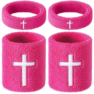 Cross Bicep & Wrist Bands Absorbent Sweatband Set Christian, Breathable Soft Cotton, Wristbands Armbands for Football Baseball Players Sports Accessories, Men and Women Cross Bicep & Wrist Bands Absorbent Sweatband Set Christian, Breathable Soft Cotton, Wristbands Armbands for Football Baseball Players Sports Accessories, Men and Women