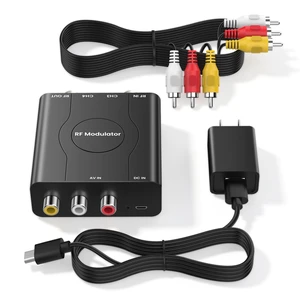 RF Modulator for TV, RCA to RF Coaxial Adapter with 3.3ft RCA Cable Channel 3/4 Switch for VHS/VCR/DVD Players Game Consoles, Converts AV Composite Video to Analog NTSC (Dark Grey) RF Modulator for TV, RCA to RF Coaxial Adapter with 3.3ft RCA Cable Channel 3/4 Switch for VHS/VCR/DVD Players Game Consoles, Converts AV Composite Video to Analog NTSC (Dark Grey)