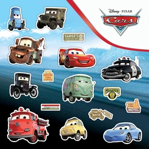 Disney Pixar Cars Decals - Set of 16 Lightning McQueen, Tow Mater, Sally Carrera, Sheriff Vinyl Stickers for Car Laptop Computer Kids Water Bottle Outdoor Waterproof Disney Pixar Cars Decals - Set of 16 Lightning McQueen, Tow Mater, Sally Carrera, Sheriff Vinyl Stickers for Car Laptop Computer Kids Water Bottle Outdoor Waterproof