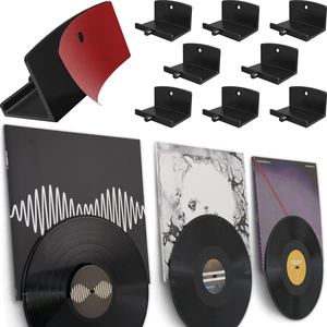 Adhesive Vinyl Wall Mount (8-Pack) Dual Display Album and Disc, Strong Hold Record Holder Wall, Record-Safe Easy Installation, Album Wall Mount for 1LP and 2LP Black Adhesive Vinyl Wall Mount (8-Pack) Dual Display Album and Disc, Strong Hold Record Holder Wall, Record-Safe Easy Installation, Album Wall Mount for 1LP and 2LP Black