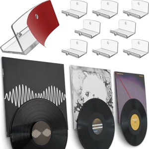 Adhesive Vinyl Wall Mount (8-Pack) Dual Display Album and Disc, Strong Hold Record Holder Wall, Record-Safe Easy Installation, Album Wall Mount for 1LP and 2LP Clear Adhesive Vinyl Wall Mount (8-Pack) Dual Display Album and Disc, Strong Hold Record Holder Wall, Record-Safe Easy Installation, Album Wall Mount for 1LP and 2LP Clear