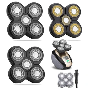 Universal 3 PCS 5 Blades Head Shaver Replacement Heads for Mainstream Shaver Brands, Eelectric Shaver Replacement Replacement Blades (1 Gold + 2 Silver) Universal 3 PCS 5 Blades Head Shaver Replacement Heads for Mainstream Shaver Brands, Eelectric Shaver Replacement Replacement Blades (1 Gold + 2 Silver)