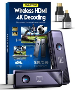 Wireless hdmi Transmitter and Receiver 4K Decode 1080P@60Hz Output,Plug & Play 5.8G+2.4G Wireless HDMI Remote Control Extenders for Movie/Meeting/Outdoor/Travel Wireless hdmi Transmitter and Receiver 4K Decode 1080P@60Hz Output,Plug & Play 5.8G+2.4G Wireless HDMI Remote Control Extenders for Movie/Meeting/Outdoor/Travel