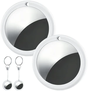 2 Pack Smart Bluetooth Tracker for iPhone (iOS Only), MFi Certified Item Finder Works with Apple Find My App, Waterproof Key Finder Tag for Wallet, Keys, Bags and Luggage, Pets, Replaceable Battery 2 Pack Smart Bluetooth Tracker for iPhone (iOS Only), MFi Certified Item Finder Works with Apple Find My App, Waterproof Key Finder Tag for Wallet, Keys, Bags and Luggage, Pets, Replaceable Battery