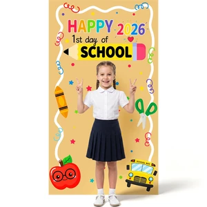First Day of School Banner Backdrop Decorations 2026, 35x63 Inch Welcome Back to School Decorations Photo Props Banner Backdrop Party Supplies for Kindergarten Classroom Home Wall Door Cover First Day of School Banner Backdrop Decorations 2026, 35x63 Inch Welcome Back to School Decorations Photo Props Banner Backdrop Party Supplies for Kindergarten Classroom Home Wall Door Cover