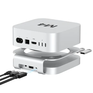 40Gbps USB4 Mac mini M4/M5/M6 Dock, All-Aluminum Docking Station with 40Gbps M.2 SSD (NVMe PCle) Enclosure, 3*USB 2.0, 3.5mm Audio, USB4 Host Mac mini M4/M5/M6 USB-4 Dock 40Gbps USB4 Mac mini M4/M5/M6 Dock, All-Aluminum Docking Station with 40Gbps M.2 SSD (NVMe PCle) Enclosure, 3*USB 2.0, 3.5mm Audio, USB4 Host Mac mini M4/M5/M6 USB-4 Dock