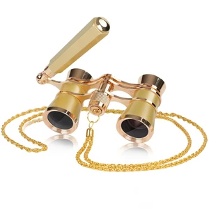 3X25 Opera Glasses Binoculars with Adjustable Handles Exquisite Chain Theater Glasses for Adults with BK7 HD Optical Lens Portable Binocular for Women Kids Ideal for Concert Gold Opera Binoculars 3X25 Opera Glasses Binoculars with Adjustable Handles Exquisite Chain Theater Glasses for Adults with BK7 HD Optical Lens Portable Binocular for Women Kids Ideal for Concert Gold Opera Binoculars