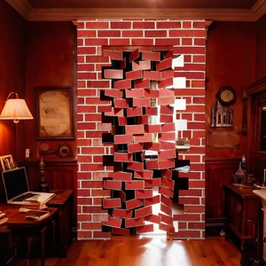 78.7" x 47.2" Magical Wizard Door Hanging Banner Sign, Classic Red Brick Door Banner Decoration, Wall Photo Booth Backdrop Porch Decorations for Birthday Baby Shower Holiday Party Supplies 78.7" x 47.2" Magical Wizard Door Hanging Banner Sign, Classic Red Brick Door Banner Decoration, Wall Photo Booth Backdrop Porch Decorations for Birthday Baby Shower Holiday Party Supplies
