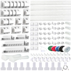 327PCS White Cable Management Kit 4 Cable Cable Sleeves 65 Cable Clips 13Cord Holders,25Roll Cable Organizer Straps,200 Fastening Cable Ties,20 Cable Zip Tie Mounts for Computer 5 Self Cable Tie 327PCS White Cable Management Kit 4 Cable Cable Sleeves 65 Cable Clips 13Cord Holders,25Roll Cable Organizer Straps,200 Fastening Cable Ties,20 Cable Zip Tie Mounts for Computer 5 Self Cable Tie