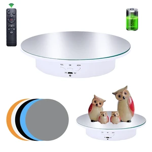 Motorized Rotating Display Stand, 7.87inch /17.6lbs Load, 360 Degree Electric Rotating Turntable for Photography Products, Jewelry5 Colors Backgrounds, Mirror Cover (White/Remote Control) Motorized Rotating Display Stand, 7.87inch /17.6lbs Load, 360 Degree Electric Rotating Turntable for Photography Products, Jewelry5 Colors Backgrounds, Mirror Cover (White/Remote Control)