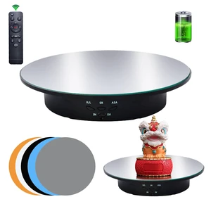 Motorized Rotating Display Stand, 7.87inch /17.6lbs Load, 360 Degree Electric Rotating Turntable for Photography ProductsJewelrywith 5 Colors Backgrounds, Mirror Cover (Black/Remote Control) Motorized Rotating Display Stand, 7.87inch /17.6lbs Load, 360 Degree Electric Rotating Turntable for Photography ProductsJewelrywith 5 Colors Backgrounds, Mirror Cover (Black/Remote Control)