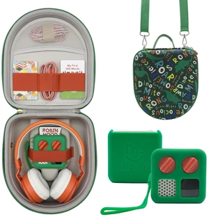 Silicone Cover and Travel Case Compatible with Yoto Mini with Headphones, Hard Carrying Case with Shoulder Strap and Adventure Jacket Accessories Set for Yoto Mini, Dino Silicone Cover and Travel Case Compatible with Yoto Mini with Headphones, Hard Carrying Case with Shoulder Strap and Adventure Jacket Accessories Set for Yoto Mini, Dino