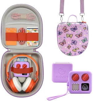 Silicone Cover and Travel Case Compatible with Yoto Mini with Headphones, Hard Carrying Case with Shoulder Strap and Adventure Jacket Accessories Set for Yoto Mini, Butterfly Silicone Cover and Travel Case Compatible with Yoto Mini with Headphones, Hard Carrying Case with Shoulder Strap and Adventure Jacket Accessories Set for Yoto Mini, Butterfly