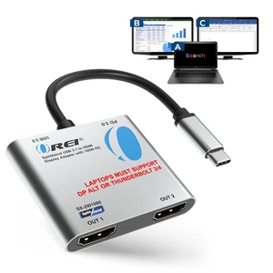 SplitExtend HDMI Splitter Extended Display for Windows Only - 4K@30Hz Dual Monitor - Multi-Monitor Display 3 Separate Screens - USB-C Adapter to HDMI 2.0 - 100W PD and USB 2.0 Input SplitExtend HDMI Splitter Extended Display for Windows Only - 4K@30Hz Dual Monitor - Multi-Monitor Display 3 Separate Screens - USB-C Adapter to HDMI 2.0 - 100W PD and USB 2.0 Input