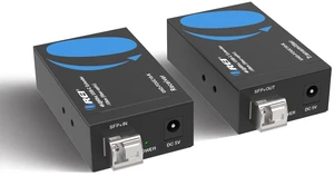 4K60Hz USB-C Balun Over Fiber Optic 10 KM SFP+ HDR10+ DTS:X LPCM 7.1CH Fiber Optic Extender 32.4Gbps, HDCP 2.3, DisplayPort Alt Mode, Dolby Vision, HLG, Multi-Mode OM4 Support 4K60Hz USB-C Balun Over Fiber Optic 10 KM SFP+ HDR10+ DTS:X LPCM 7.1CH Fiber Optic Extender 32.4Gbps, HDCP 2.3, DisplayPort Alt Mode, Dolby Vision, HLG, Multi-Mode OM4 Support