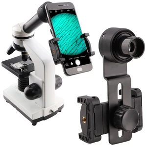 Microscope Phone Adapter with WF16X Widefield Eyepiece Integrated WF16X Eyepiece; Fits 23.2mm Microscope Tubes; Easy Phone Imaging Microscope Phone Adapter with WF16X Widefield Eyepiece Integrated WF16X Eyepiece; Fits 23.2mm Microscope Tubes; Easy Phone Imaging