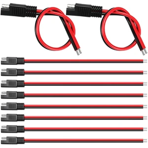 8 Pack 10 Awg 2 Pin SAE Quick Connectors Extension Cable 1FT 12V Connectors Disconnect Wire Harness with Single Plug for Motorcycle, Car, Solar Panel, Battery Charger and Automotive Use 8 Pack 10 Awg 2 Pin SAE Quick Connectors Extension Cable 1FT 12V Connectors Disconnect Wire Harness with Single Plug for Motorcycle, Car, Solar Panel, Battery Charger and Automotive Use