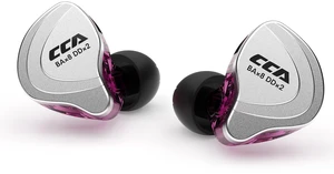 CCA C10 Wired Headphone, 4BA+1DD Hybrid HiFi in Ear Earbuds Monitor, Sports Stereo Noise Cancelling IEM Headphone with Detachable Cable for Singers (No Microphone, Purple) CCA C10 Wired Headphone, 4BA+1DD Hybrid HiFi in Ear Earbuds Monitor, Sports Stereo Noise Cancelling IEM Headphone with Detachable Cable for Singers (No Microphone, Purple)