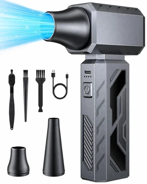 Compressed Air Duster, Electric Air Duster Super Power 130000RPM, 3-Gear | Air Blower with Stepless Speed Adjustable, Rechargeable Cordless Design for PC, Keyboard, Car and Home Cleaning Compressed Air Duster, Electric Air Duster Super Power 130000RPM, 3-Gear | Air Blower with Stepless Speed Adjustable, Rechargeable Cordless Design for PC, Keyboard, Car and Home Cleaning