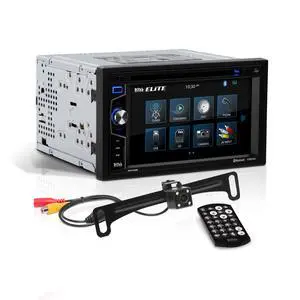 Elite BV755BLC Car Stereo System - 6.2 Inch Double Din Touchscreen, Bluetooth Audio & Calling Head Unit, Radio Receiver, CD Player, USB, SD, Backup Camera, Hook Up To Amplifier Elite BV755BLC Car Stereo System - 6.2 Inch Double Din Touchscreen, Bluetooth Audio & Calling Head Unit, Radio Receiver, CD Player, USB, SD, Backup Camera, Hook Up To Amplifier