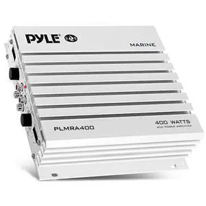 Hydra Marine Amplifier - Upgraded Elite Series 400 Watt 4 Channel Audio Amplifier, Waterproof, 12 volt, Dual MOSFET Power Supply, GAIN Level Controls, RCA Stereo Input & LED Indicator - PLMRA400 Hydra Marine Amplifier - Upgraded Elite Series 400 Watt 4 Channel Audio Amplifier, Waterproof, 12 volt, Dual MOSFET Power Supply, GAIN Level Controls, RCA Stereo Input & LED Indicator - PLMRA400