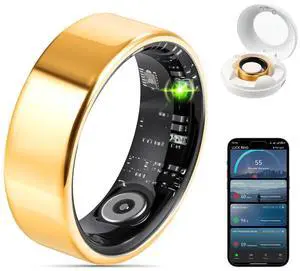 Smart Health Ring for Women Men: Fitness Tracker Ring with Heart Rate,Blood Oxygen,Sleep Monitor,Stress,Steps Counter,IP68 Waterproof for iOS & Android,No APP Fees (Rose Gold,6#) Smart Health Ring for Women Men: Fitness Tracker Ring with Heart Rate,Blood Oxygen,Sleep Monitor,Stress,Steps Counter,IP68 Waterproof for iOS & Android,No APP Fees (Rose Gold,6#)