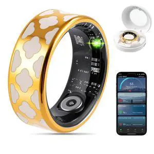 Smart Health Ring for Women Men: Fitness Tracker Ring with Heart Rate,Blood Oxygen,Sleep Monitor,Stress,Steps Counter,IP68 Waterproof for iOS & Android,No APP Fees (Enamel,10#) Smart Health Ring for Women Men: Fitness Tracker Ring with Heart Rate,Blood Oxygen,Sleep Monitor,Stress,Steps Counter,IP68 Waterproof for iOS & Android,No APP Fees (Enamel,10#)
