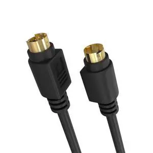 S Video Cable 12 ft SVHS 4-PIN Video Cable Mini Din S-Video Cord for Home Theater, Camcorder, DSS Receiver, DVD Player- Black S Video Cable 12 ft SVHS 4-PIN Video Cable Mini Din S-Video Cord for Home Theater, Camcorder, DSS Receiver, DVD Player- Black