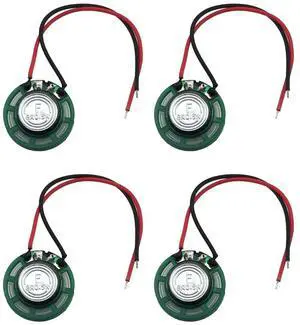 1 Inch 26mm 8 Ohm Speaker 4-Pack, 0.25W Nominal, 0.5W Maximum 1 Inch 26mm 8 Ohm Speaker 4-Pack, 0.25W Nominal, 0.5W Maximum