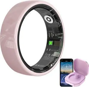 Smart Rings for Women Ladies Heart Rate Monitor Sleep Tracker Stress Monitor Mens Fitness Rings Pedometer Step Counter Gesture Control Intelligent Health Couple Ring Pink Smart Rings for Women Ladies Heart Rate Monitor Sleep Tracker Stress Monitor Mens Fitness Rings Pedometer Step Counter Gesture Control Intelligent Health Couple Ring Pink