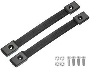 Strap Handles Replacement 9.5 Inch, 2 Pcs Rubber Ampere Handles Pull with Metal Caps Luggage Spare Strap Handle Grip for Suitcase Box Case Speaker Cabinet, Black Strap Handles Replacement 9.5 Inch, 2 Pcs Rubber Ampere Handles Pull with Metal Caps Luggage Spare Strap Handle Grip for Suitcase Box Case Speaker Cabinet, Black